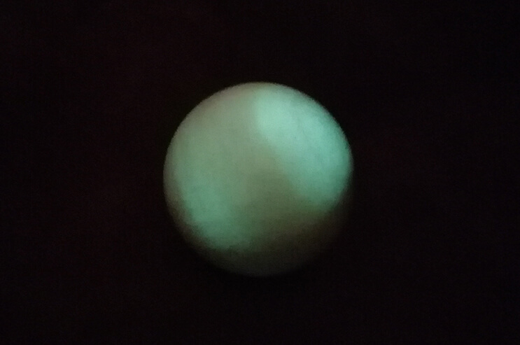 phosphorescent peruvian ping aragonite glowing in the dark