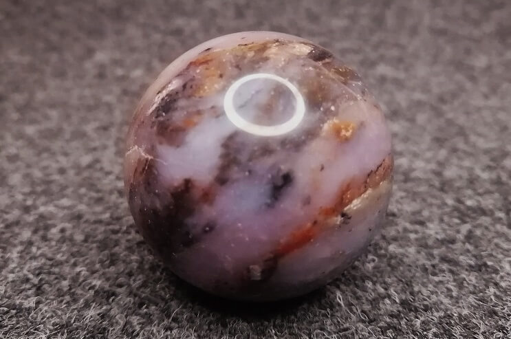 Pink Boulder opal sphere