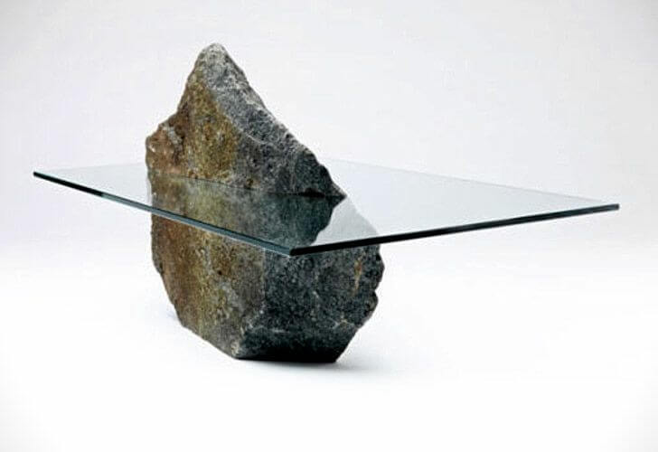 Tables made from rock