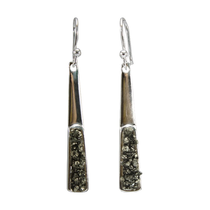 Pyrite sticker earring