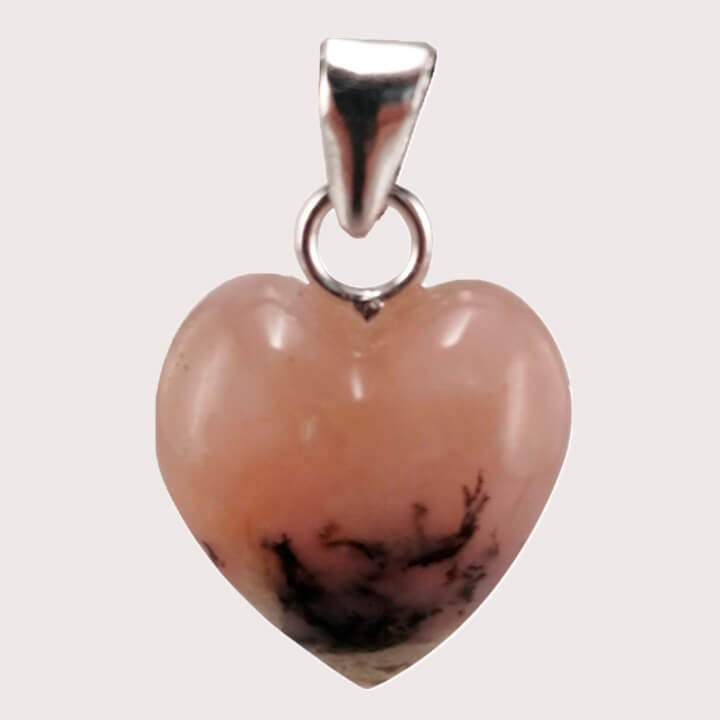 Unakite heart pendant
