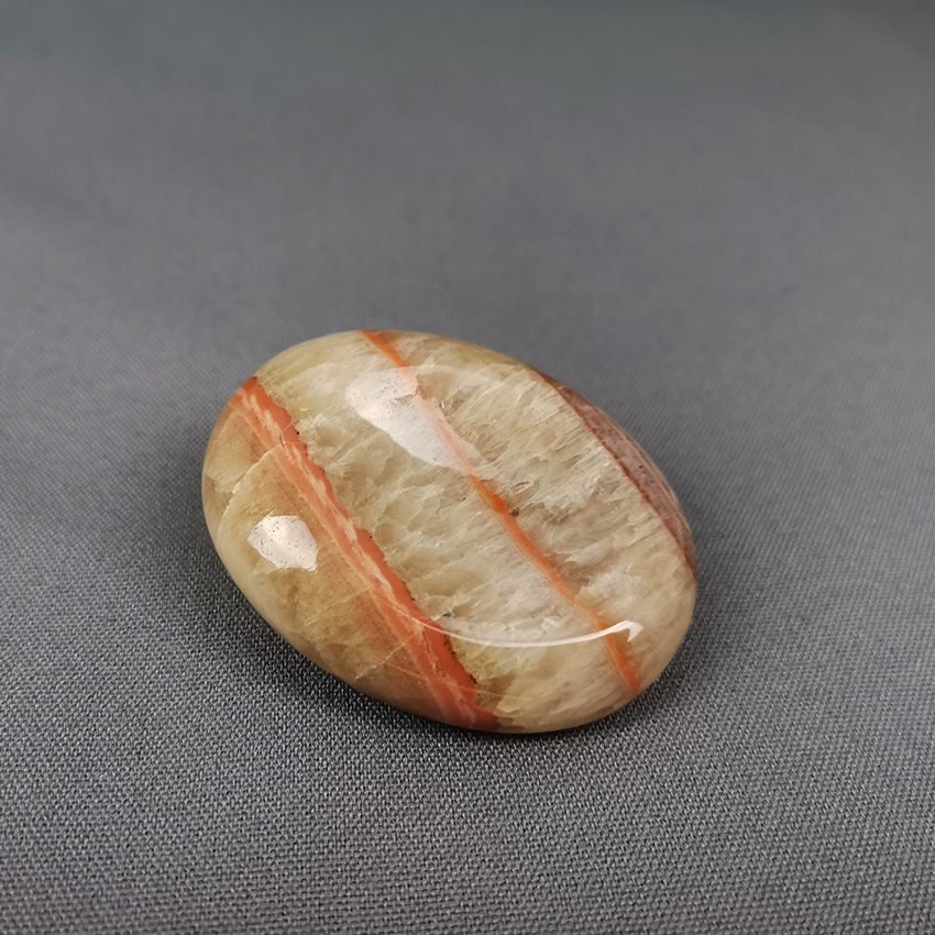 Pink aragonite premium grade worry stone 02 Pink aragonite premium grade worry stone 02
