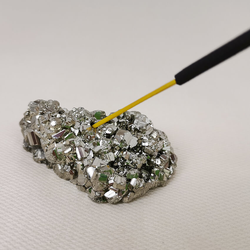 flat pyrite crystal cluster incense base 2