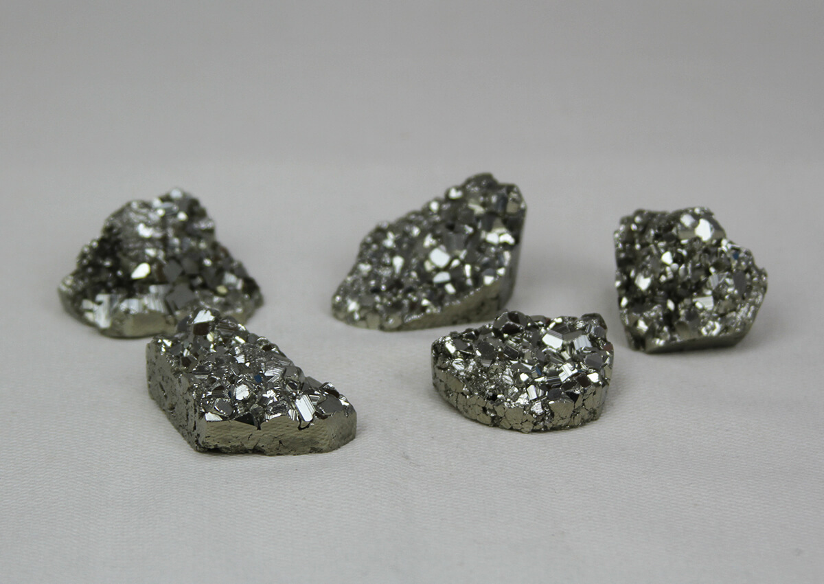 polished small pyrite incense base