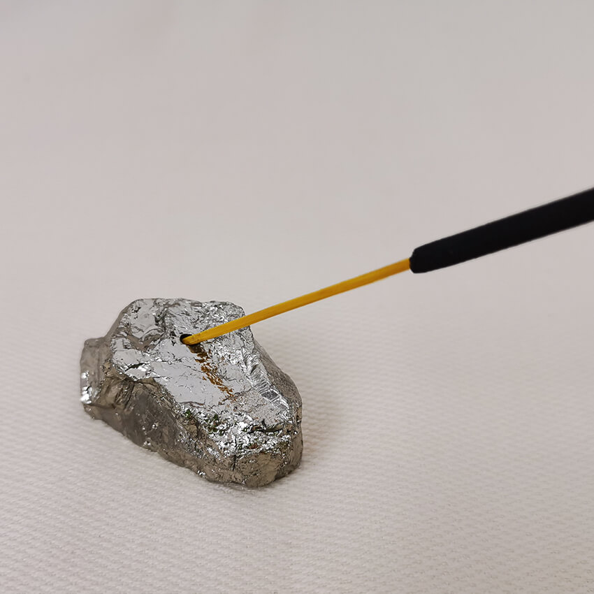 small pyrite cube crystal incense base 4