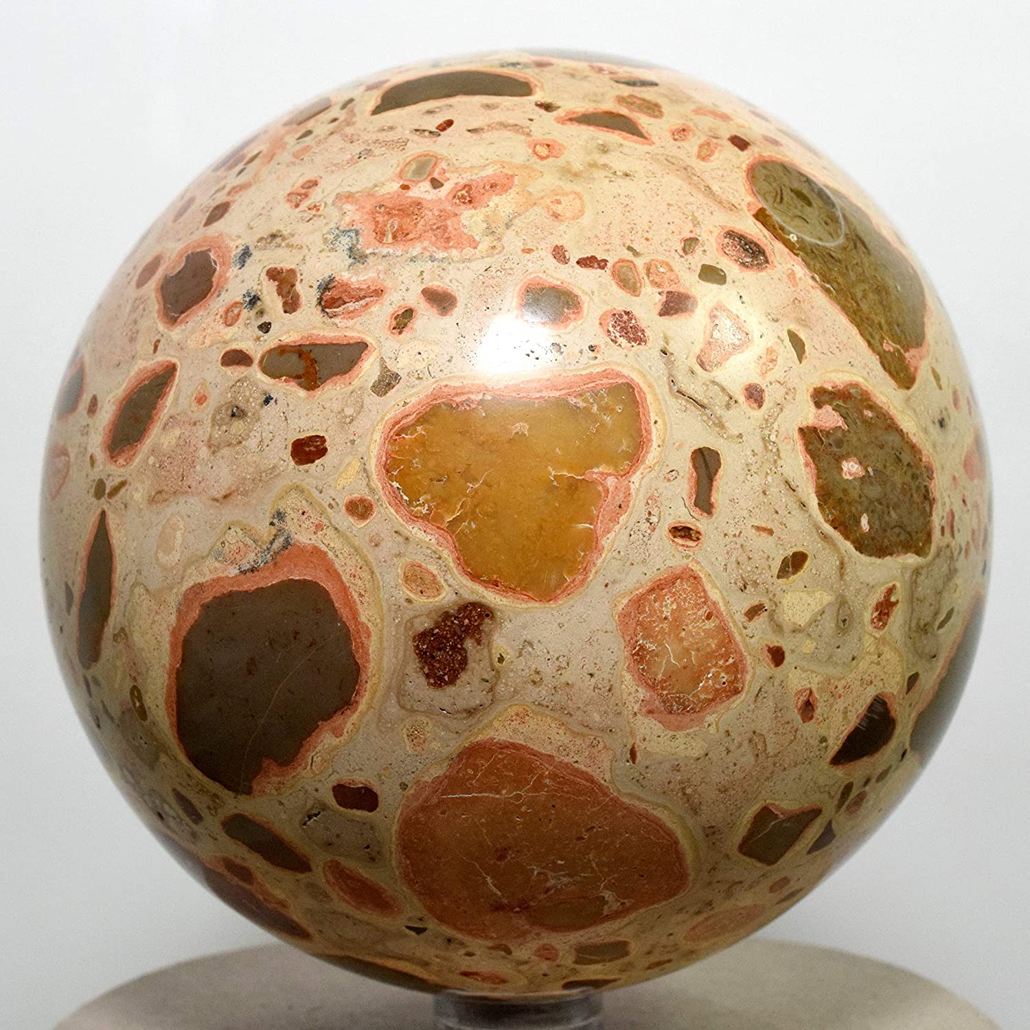 bad polished leopardite sphere