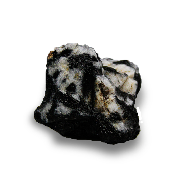 turmaline in quartz Canadian Pinolite rough cut