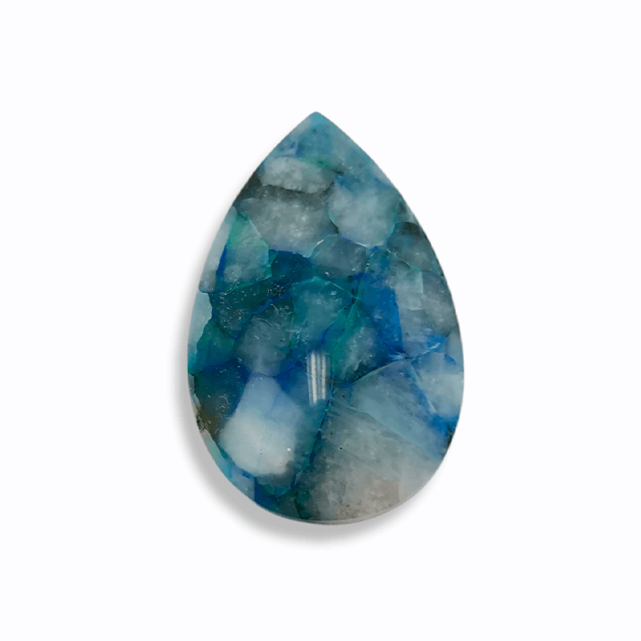 drop shaped Master Cabochon made from Azurite Ocean Blue