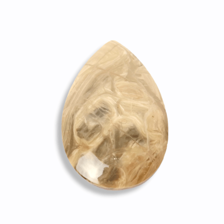 drop shaped Master Cabochon made from Caramel stone