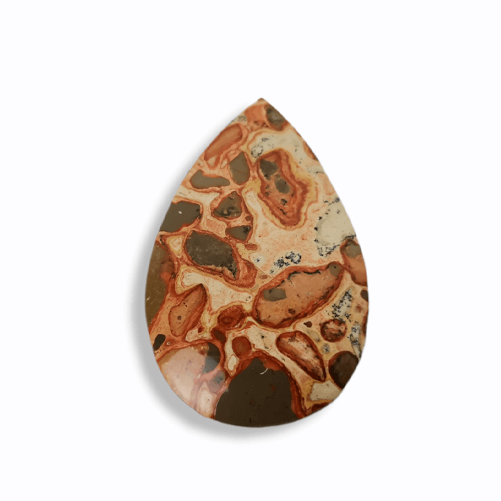 drop shaped Master Cabochon made from Leopardite