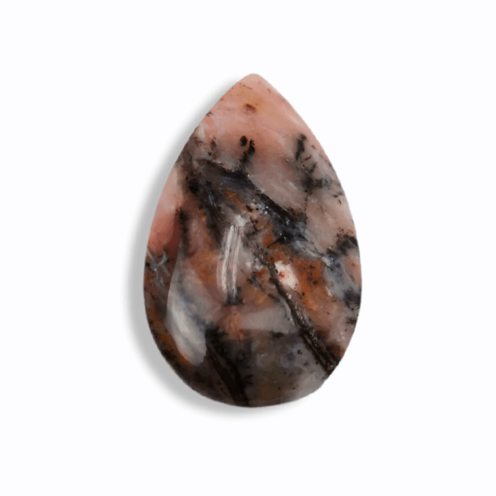 drop shaped Master Cabochon made from Pink opal 2