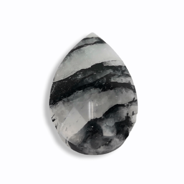drop shaped Master Cabochon made from tourmaline in quartz 2