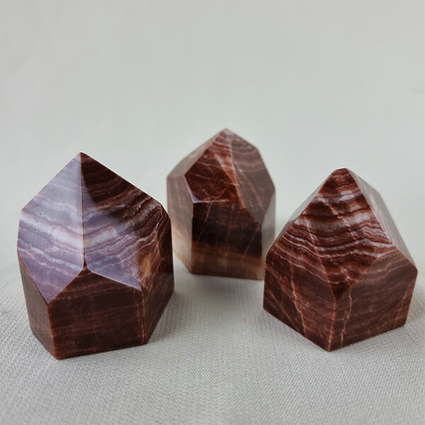 incense Peruvian Tiger Aragonite crystal stand