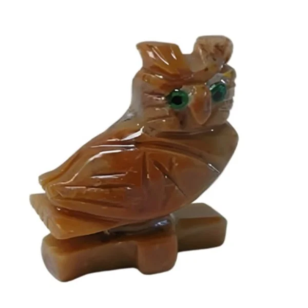 soapstone owl on tree