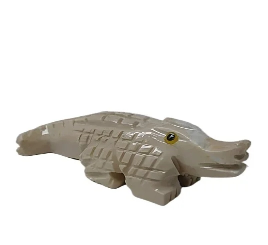 Soapstone crocodile