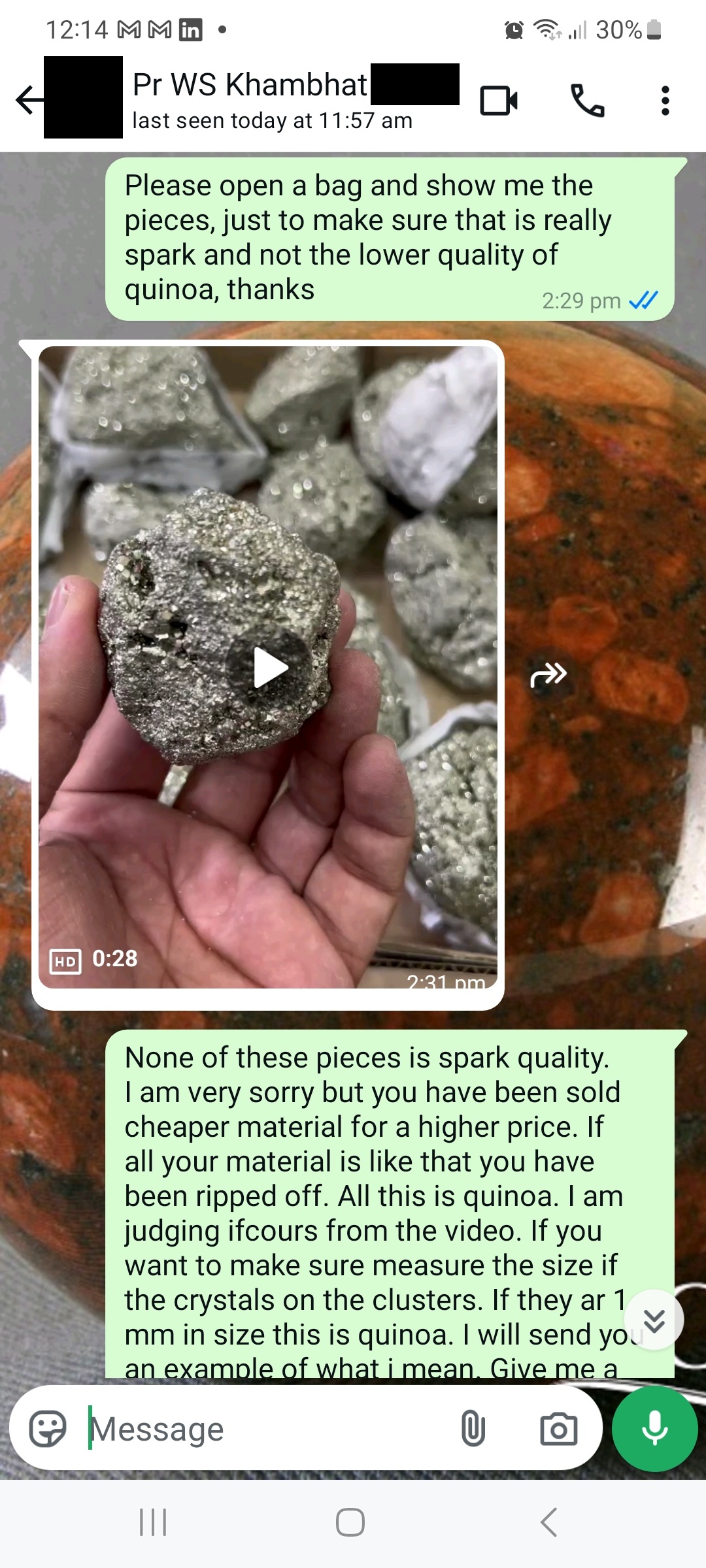 indian client ripped off - conversation indian client getting ripped off by peruvian wholesaler