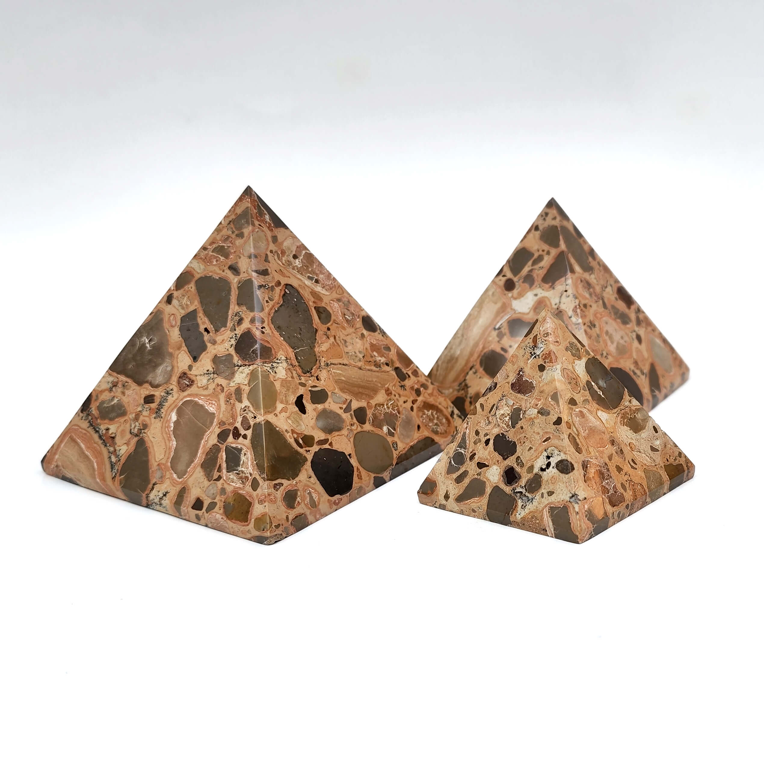 Leopardite pyramids ethical crystals Gemrock