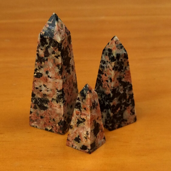 Morning Rose Granite Obelisk ethical crystals Gemrock
