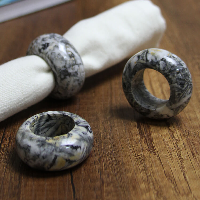 Canadian Pinolite napkin rings ethical crystals gemrock 02