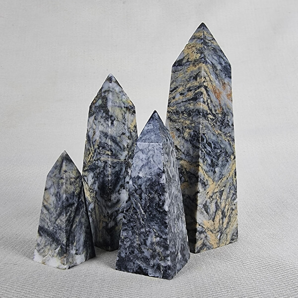 Canadian Pinolite obelisk towers ethical crystals gemrock 02