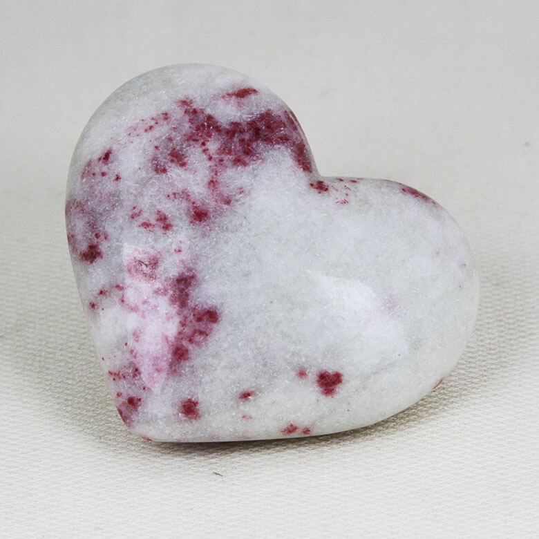 Cherry Blossom Stone heart cinnabrite ethical crystals Gemrock
