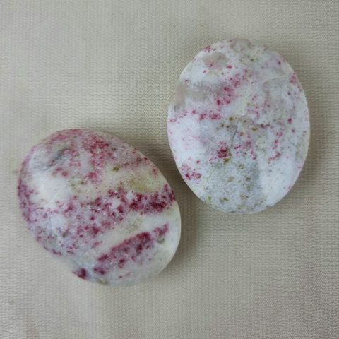 Cherry Blossom Stone palm stones cinnabrite ethical crystals Gemrock