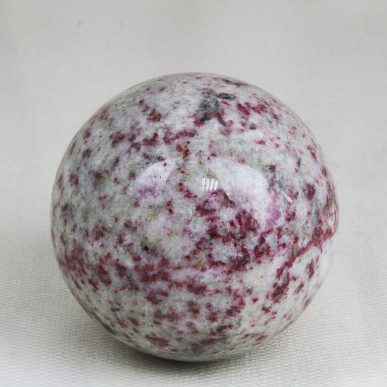 Cherry Blossom Stone top-quality sphere cinnabrite ethical crystals Gemrock