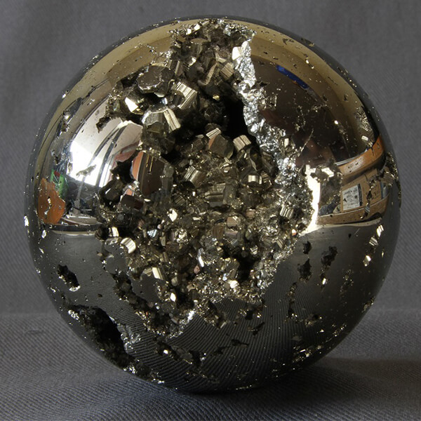 Chispa-top Pyrite Sphere ethical crystals gemrock 01