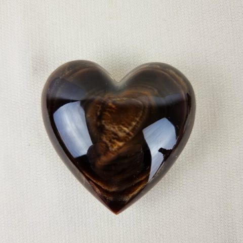 Chocolate Calcite heart ethical crystals Gemrock