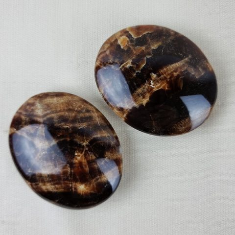 Chocolate Calcite palm Stones ethical crystals Gemrock