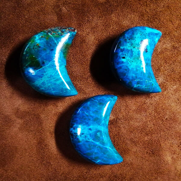Chrysocolla crystal moons ethical crystals Gemrock 02