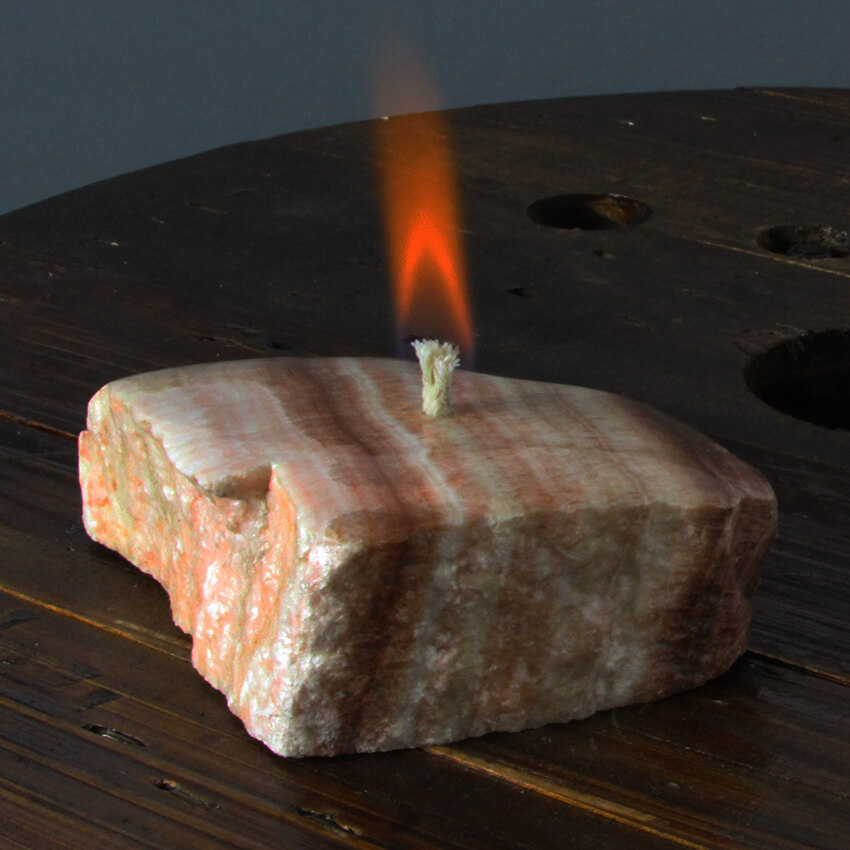Coati Aragonite oil lamp ethical crystals Gemrock 02