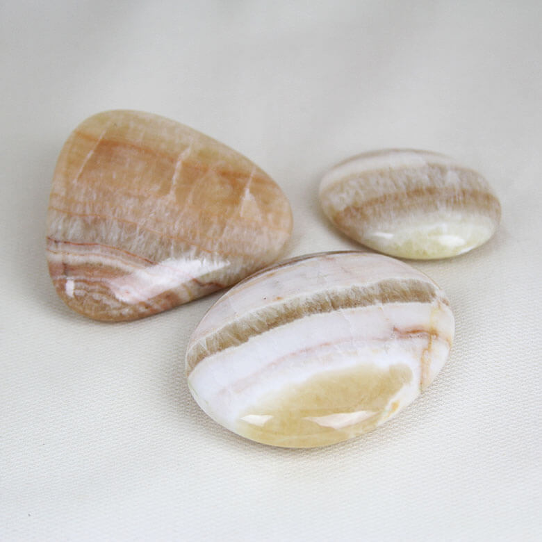 Coati Aragonite palm stones ethical crystals Gemrock