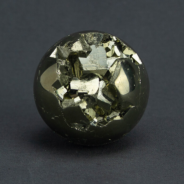 Cocada Pyrite Sphere ethical crystals gemrock 01