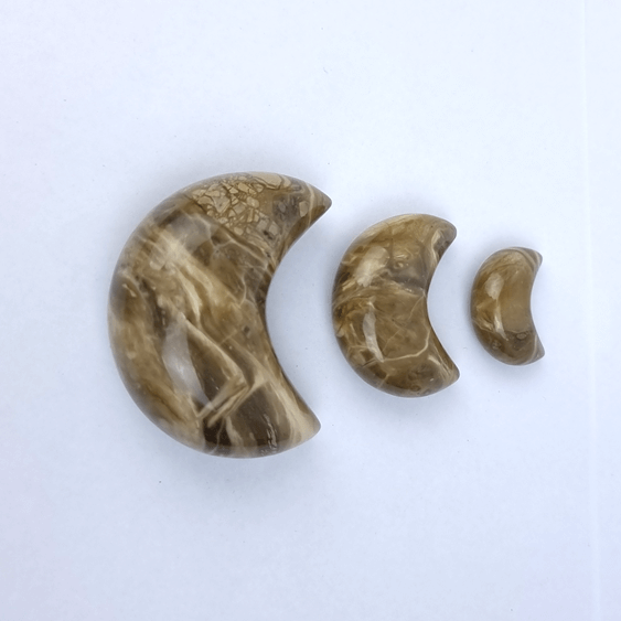 Ethical Caramel Calcite Crystal Moons Gemrock
