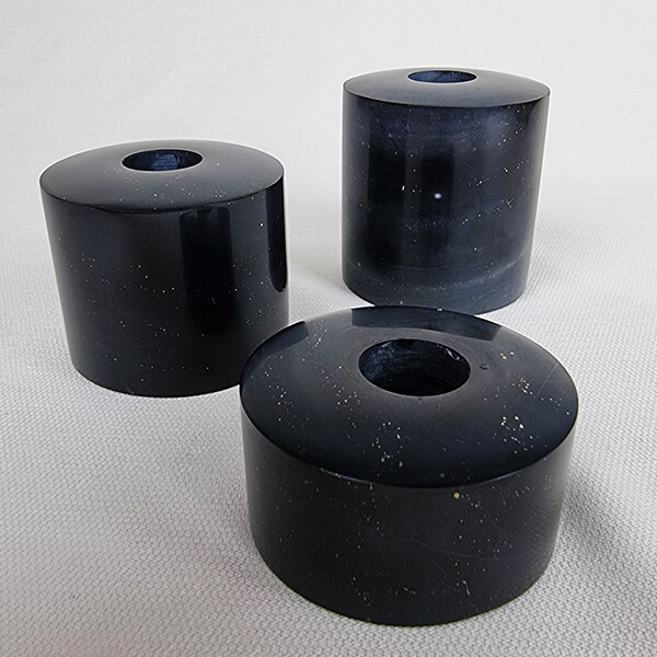 Ethical Peruvian Black Jade Crystal Candle Holder Lemurian Jade Gemrock
