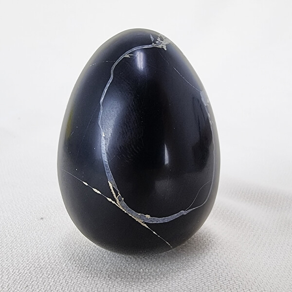 Ethical Peruvian Black Jade Crystal Egg Lemurian Jade Gemrock