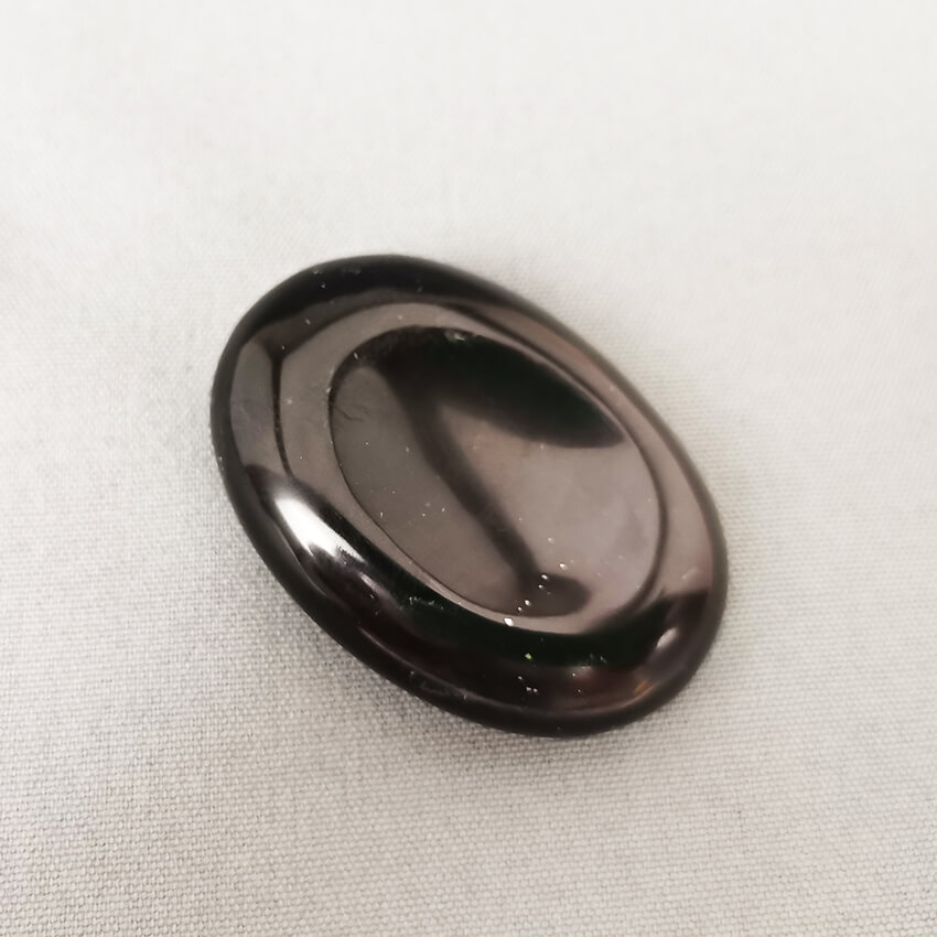 Ethical Peruvian Black Jade Crystal Worry Stone Lemurian Jade Gemrock