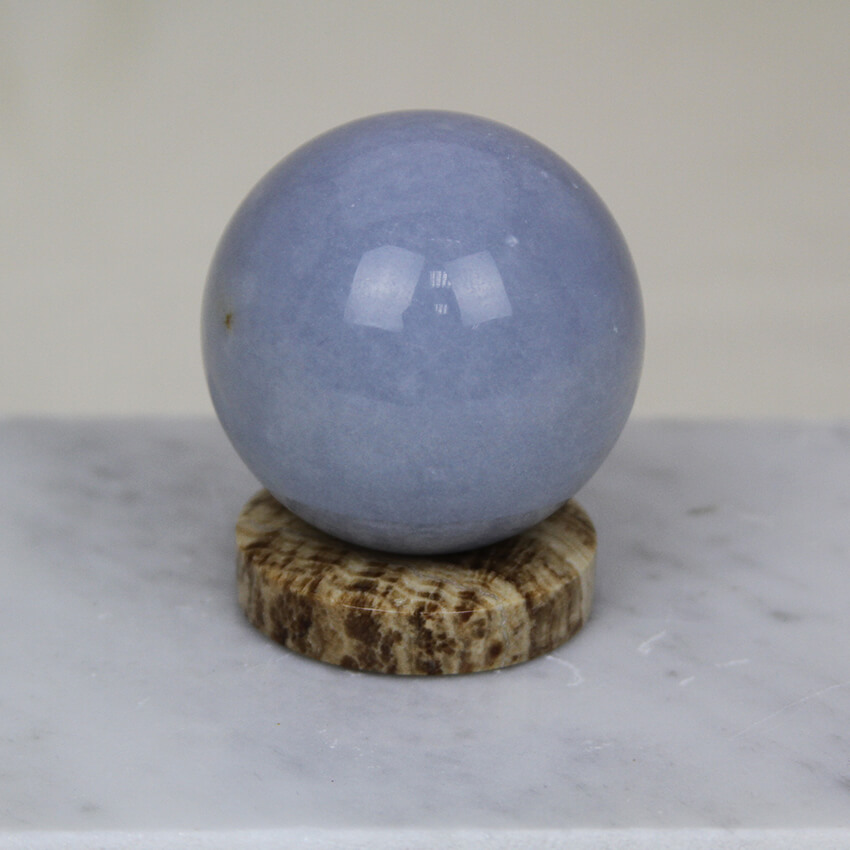 Ethical top-quality Aragonite Crystal Sphere stand Gemrock