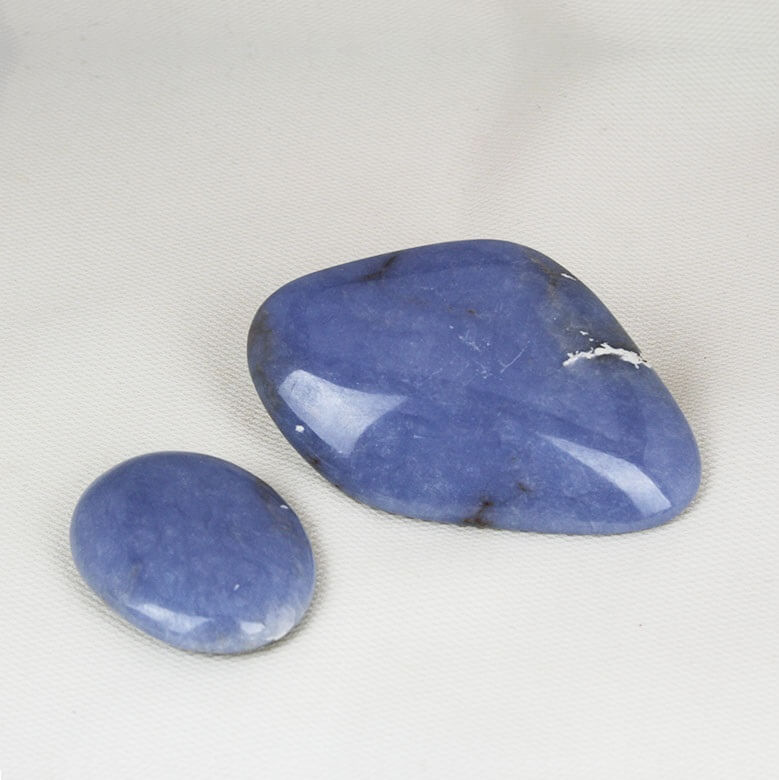 Ethically sourced Angelite Crystal Palm Stone Gemrock