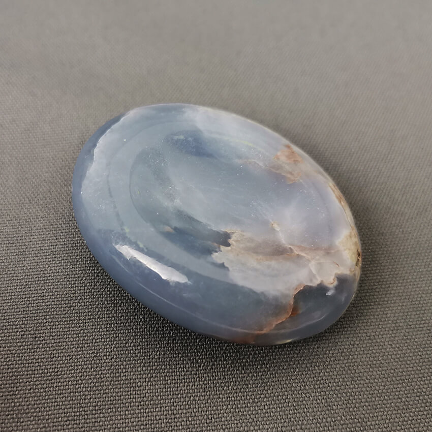 Ethically sourced Angelite Crystal worry stone Gemrock