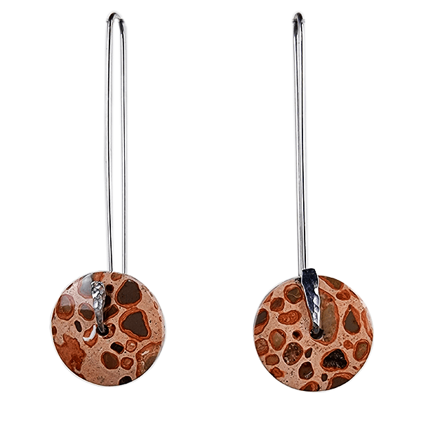 Leopardite earrings ethical crystal jewelry Gemrock 03
