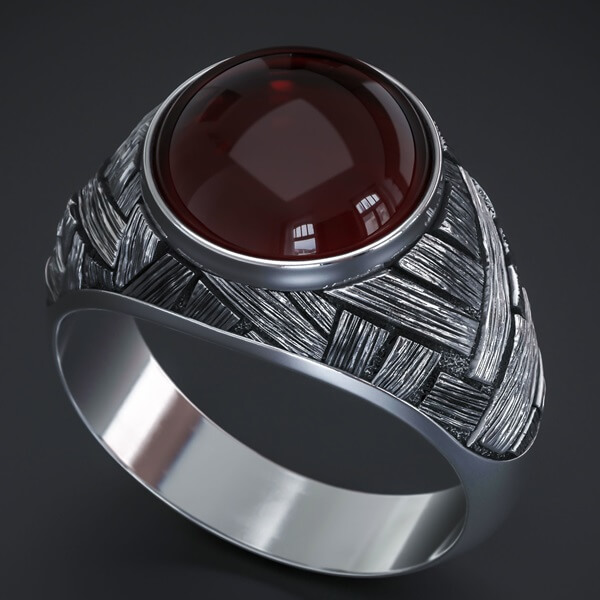 Mens Signet Ring nordic silver ring Gemrock