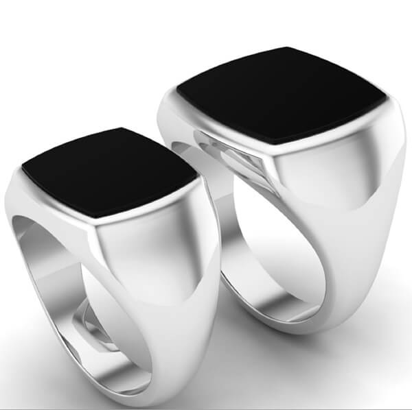 Mens Signet Ring silver ring Gemrock