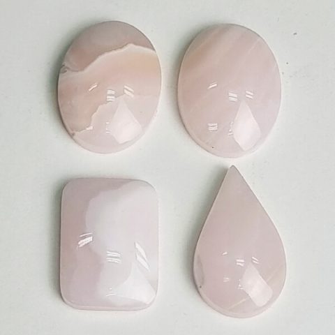 Manganocalcite cabochons ethical crystal jewelry Gemrock 2