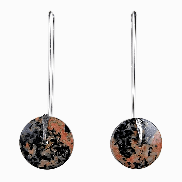 Morning Rose Granite earrings ethical Crystal jewelry by Gemrock