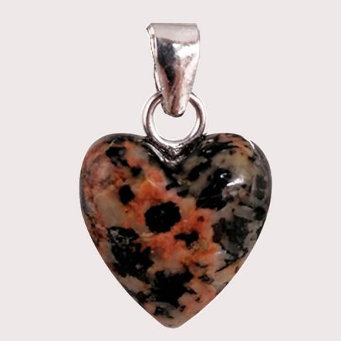 Morning Rose Granite heart pendants ethical Crystal jewelry Gemrock
