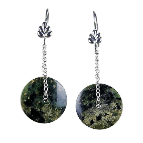 Nephrite Green jade earrings ethical crystal jewelry Gemrock
