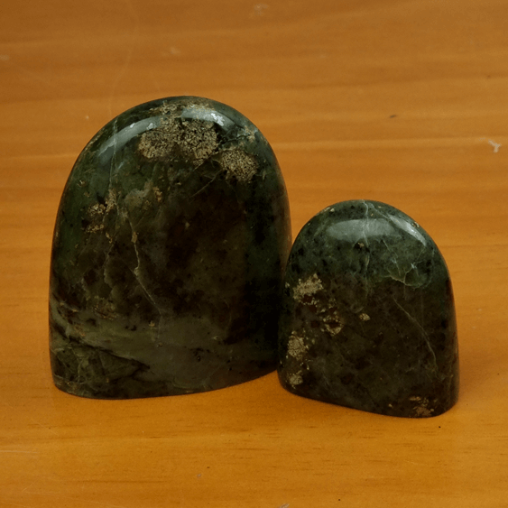 Nephrite Green jade free forms 3 ethical crystals Gemrock