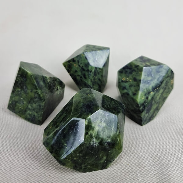 Nephrite Green jade free forms ethical crystals Gemrock